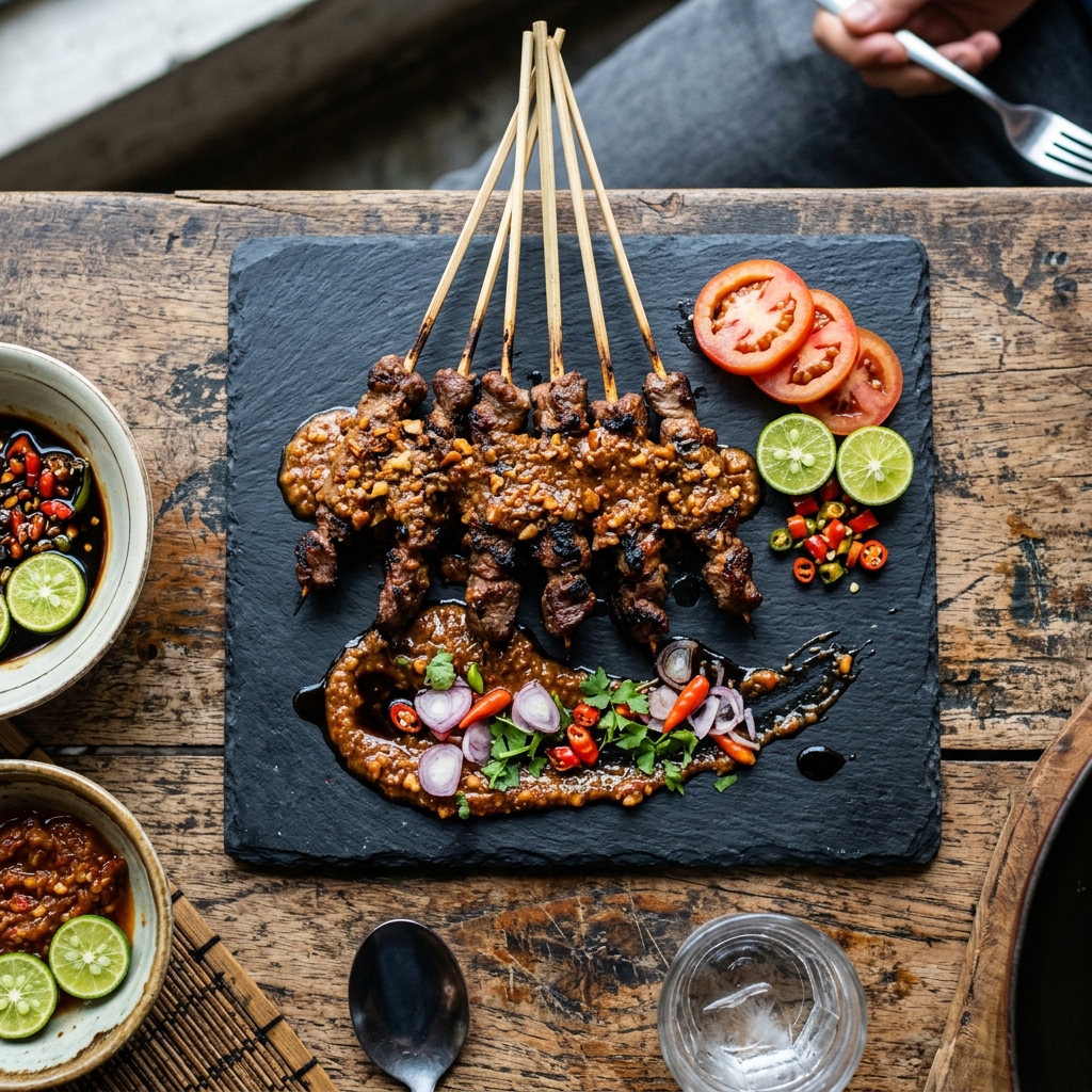 Sate Kambing (Campur)